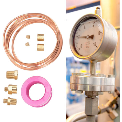 Kit de Tubage pour Jauge de Pression d'Huile 72 Inch avec Tubes et Raccords NPT 1/8/1/4 en Cuivre et Brass (1/5)