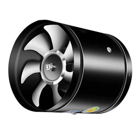 Ventilateur de Gainage Inline Circulaire 6 Pouces Métal Noir Booster pour Cuisine Salle de Bain Basse Sonorité avec 174 CFM et 2800 RPM (Pack 1) (1/5)