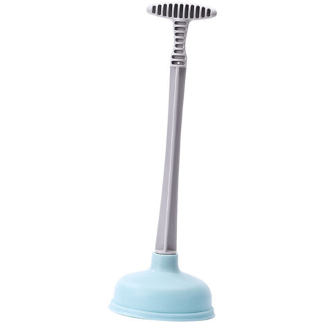 Ventouse Toilette Manuelle Plastique Résistante Puissant Suction Bleue 41cm x 14.5cm x 5.6oz (1/5)