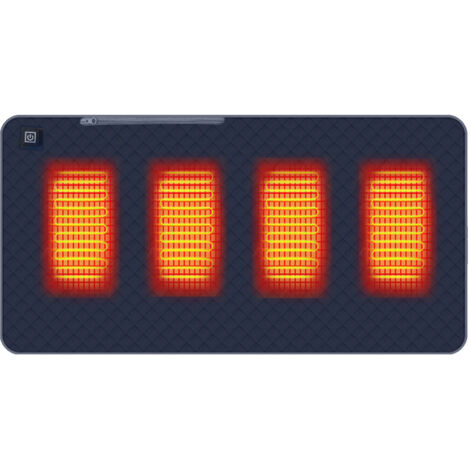 Tapis chauffant USB - Tapis chauffant multifonctionnel 45x90 cm bleu marine pour bureau et extérieur.