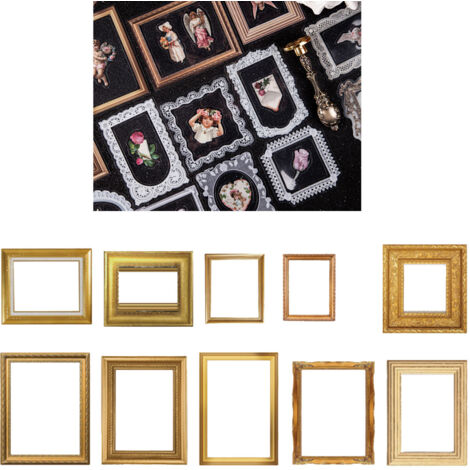 Autocollants Décoratifs Cadre Miroir Vintage 20 Pièces PET pour DIY Album Photos Cadre Décoratif scrapbooking