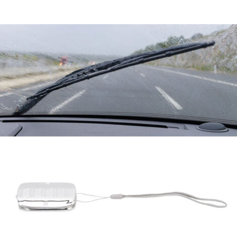 [Lisseur de Pare-brise] - Lisseur Universel Double Face - Portable - ABS et Aluminium - 68x38x15mm - 36g - Argent/Blanc (1/5)