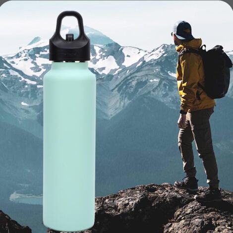 Bouteille Isothermique ThermoSport Double Isolation 316 Inox 700ml Push-button Threadless Vert (1/5)