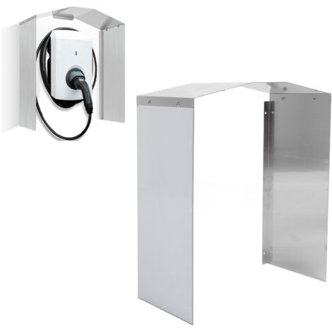 Couvercle mural pour station de recharge EV [Aluminium Alloy] étanche et universel pour usage domestique, installation facile avec visserie incluse (23 pièces), résistant aux intempéries et design erg (1/5)