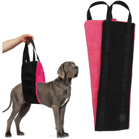 Harnais pour chiens [Pink] [Oxford Cloth] Sling Lève pour Déambulation avec Support Postérieur - Simple et Efficace (1/5)