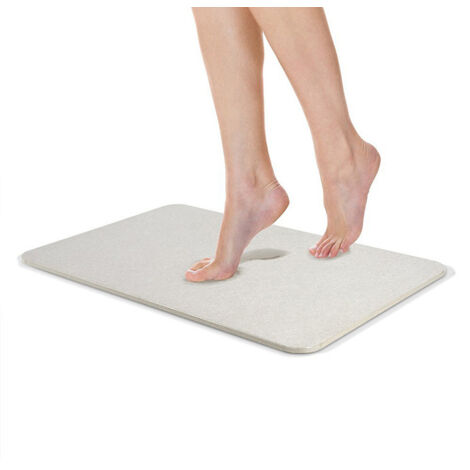 Tapis de bain en diatomite Tapis antidérapant absorbant 45cmx35cm 1500g bleu