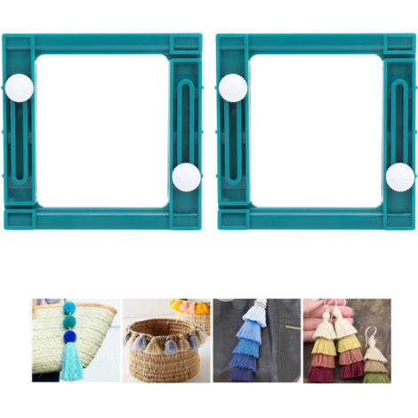 [Outil de Fabrication de Franges] Tassel Maker [Modèle: Adjustable Square] [ABS] pour Artisans et Loisirs Créatifs - 2 Pièces (1/5)