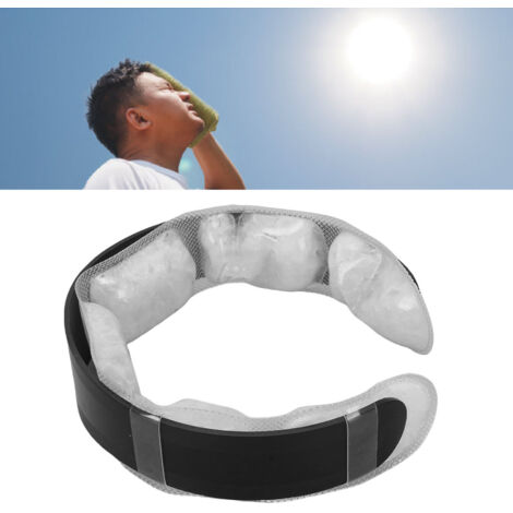 Tube de Refroidissement pour le Cou - [Matériaux TPU PCM] - Réutilisable, Portable - Confort Cool en été, Sports, Voyage - Noir