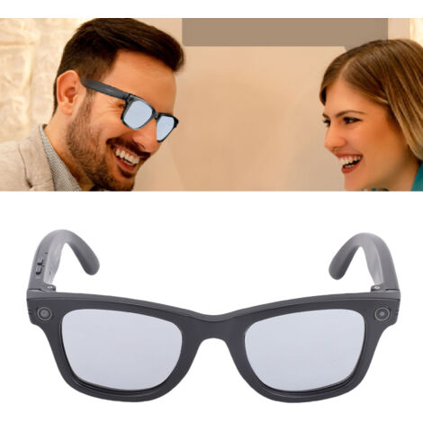 Lunettes Intelligentes AI W610 avec Caméra 8MP, 32GB Stockage, Bluetooth et Anti-Lumière Bleue (Silver) (1/5)