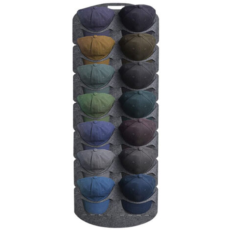 Porte-chapeau mural à double rangée Felt Gris 130 x 46 cm 300 g (1/5)