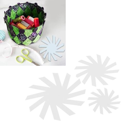 Gabarit de Coupe pour Panier Spirale en Tissé, ManoMano, 8in 12in 15in, Set de 3 Gabarits en PET pour Couture de Panier de Stockage