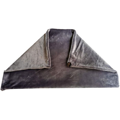 [Chauffé USB] Couverture Plaid Souple Tissu en Fibre de Carbone 45x80cm 320g Noir, Marron, Gris 36-42℃ avec Chargeur et Batterie