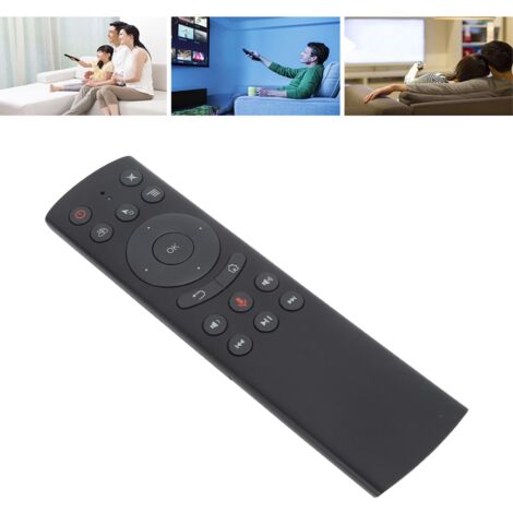 Télécommande à Commande Vocale Télécommande Perceptrice de Voix avec Récepteur USB Wireless pour Box TV PC Projecteur (1/5)