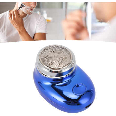 [Électrique Tondeuse pour Barbes] + [Sans Marque] + [Tondeuse Barbes USB Rechargeable] + [Portable Stainless Steel Electroplated Blue] (1/5)