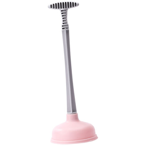 Ventouse de Toilette Solide avec Piston Étanchéité Puissante - Matière Caoutchouc Plastique - Rose - 41cm (1/5)