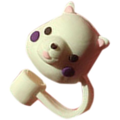 Embouchure de Bouchon de Protection pour Tuyau Silicone PVC PP Réutilisable Portable Anti-Poussière pour Familles et Enfants (Ours Blanc Sans Tuyau) (1/5)