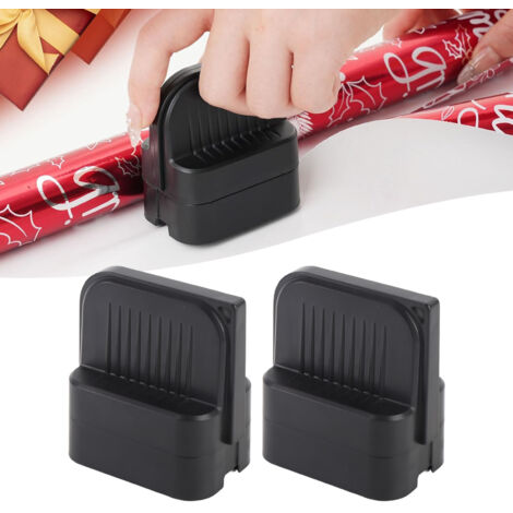 Coupe-Papier Cadeau 2PCS avec Roues et Lames Remplaçables - ABS et Métal pour Coupe Rectiligne (1/5)