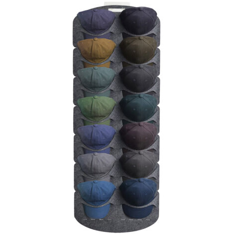 Organisateur de Casquettes en Feutre Porte/ Mur, Rangement vertical et visible pour Baseball Caps (1/5)