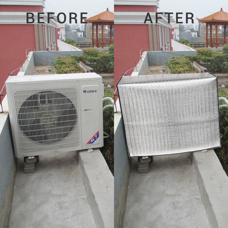 Housse Protecteur pour Air Conditioner, Couverture Anti-Soleil et Nettoyable, Imperméable, Anti-Poussière, Résistant au Froid, Tailles: 845932cm, 906238cm, 967040cm, 987942cm, 1 Pièce, Matériau: Doubl (1/5)