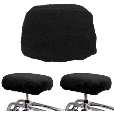 Couverture de coussin pour scooter à genoux Soft Plush - Accessoire de protection universel noir (22x12x35cm, 196g) (1/5)