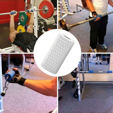 Poignées de Barre Ergonomiques Silicone High-Density Gris Poignées Anti-Slip pour Barre Standard (Diamètre 2.5cm/1in) (1/5)