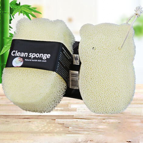 [Éponge de Luffa] Générique Luffa Luxe Éponge Douche Excellente Absorption d'eau Naturelle Résistant Multi-usage Nettoyage Corporel Lavage Durable Approx. 36x8cm 60g 1 Pièce (1/4)