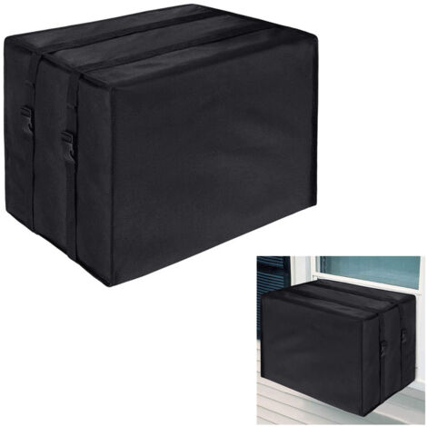 Housse Protecteur pour Climatiseur Fenêtre Oxford 600D Imperméable Noir (43x33x30cm, 55x38x41cm, 65x43x54cm, 70x48x64cm) - Économie d'Énergie & Protection Taille Réglable (1/5)