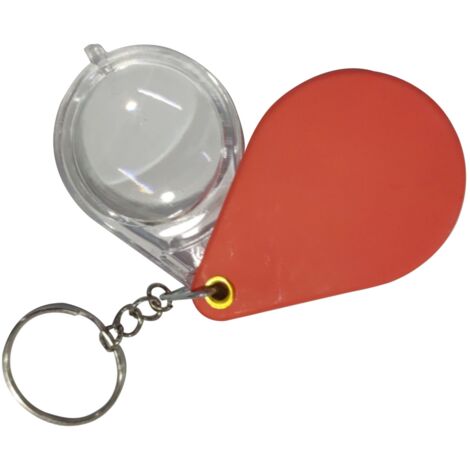 Loupe Pocket 10X Magnifier Keychain,ABS Acrylic Lens,Portable Folding Design for Reading,32mm Lens (1/4)