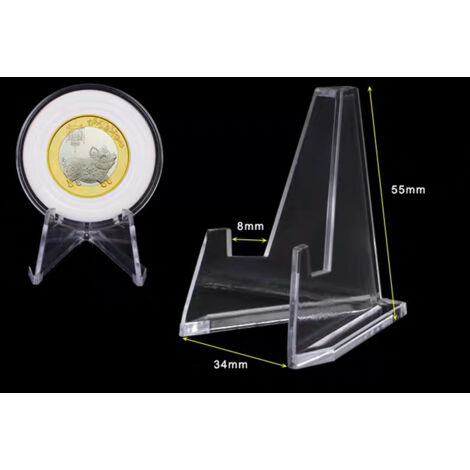 Porte-plaque acrylique transparent de 43558mm stable pour photos, mobiles et collections (1/2)