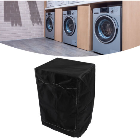 Housse pour Machine à Laver - Protection Tout Temps Imperméable, Anti-UV et Anti-Poussière pour Lave-linge Front 63x68x100cm Noir (1/5)