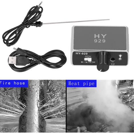 Détecteur de fuites de tuyaux avec microphone collecteur - Outil de surveillance pour fuites d'eau - Matériaux ABS et Métal - Pièce et Pièce en option - Utilisation avec piles lithium (1/5)