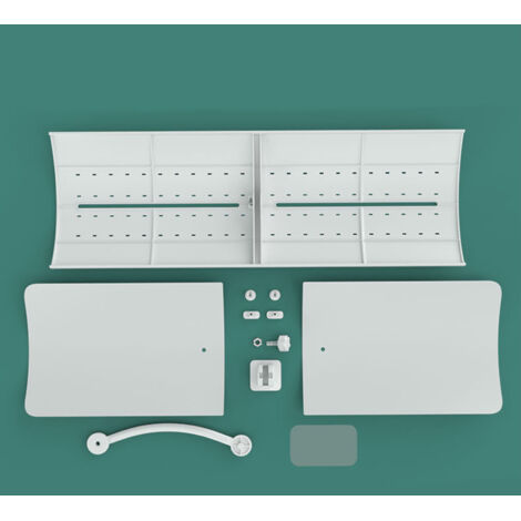 Déflecteur pour Air Conditionné Modèle Flexible Plastique Acier de 49 à 87cm avec Filtre Anti-Poussière Kit d'Installation Facile (1/5)