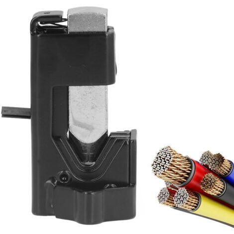 Pince à sertir actionnée par marteau, télescopique, en acier inoxydable, taille miniature 100mm, noir argenté, pour câbles automobile marine AWG 8 à 3/0 (1/5)
