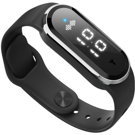 [Bracelet Anti-Moustiques] Bracelet Répulsif Ultrasonique Non-Toxique Sans DEET Rechargeable Protection Longue Horloge Multifonction (Type 2 Blanc) Silicone ABS (1/5)