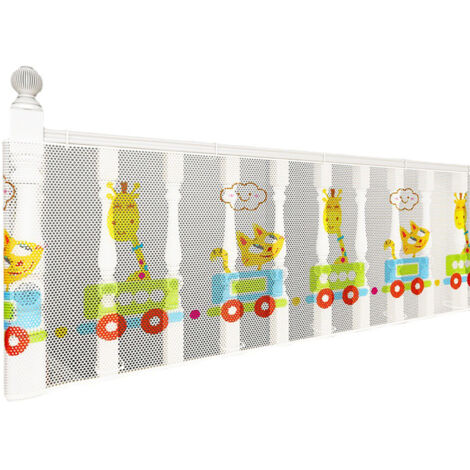 Filet de Sécurité Transparent pour Barrière d'Escalier - Filet Bébé Imperméable 2m x 79cm avec Motifs Animaux (1/5)