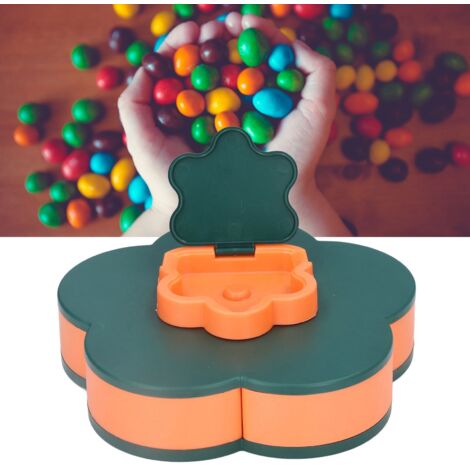 Plateau de service multifonction pour snacks [Gourmet] FlowerShape Lot Unique - Grand récipient à compartiments pour fruits secs, noix, bonbons, plateau de service en plastique durable design floral m (1/5)