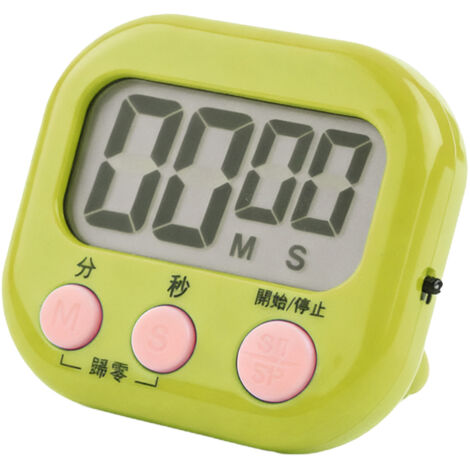 Timer Électronique multifonction - Écran LED grand format - Timer de gestion pour travail et étude - Vert - Matériel ABS (1/5)