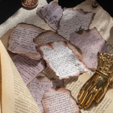 Etiquettes Vintage Papier - Décoration Retro pour Journal/Scrapbooking - 30 Pièces Designs Écriture Antique - Premium 17g (1/5)