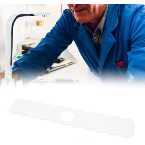 Tapis de Robinet Kit Sink Diatomite, Absorbant et Anti-Dérapant, Séchage Rapide pour Cuisine et Salle de Bain, Blanc (1/5)
