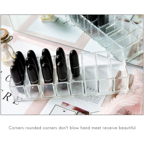 Organisateur Cosmétique Transparent 8 compartiments Box PS Material 280g Portable Grand Capacité (1/5)