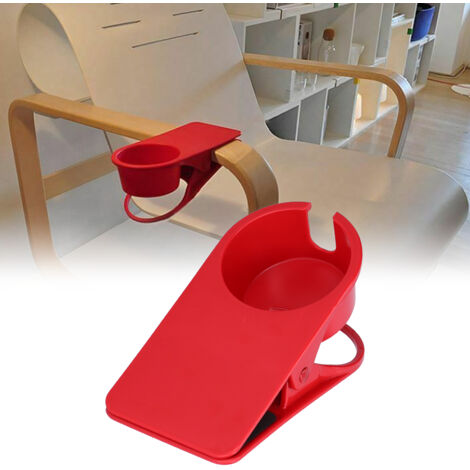 Porte-Gobelet de Bureau Fixation Clamp ABS Plastic Rouge 20x10x10cm Accessoire Gaming Desk (1/5)