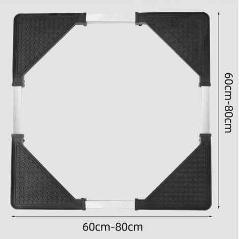 Plateau Mobile avec Roues en Caoutchouc pour Machines à Laver et Réfrigérateurs - Modèle Adjustable, Dimensions 23.6-31.5 Inches, Capacité 120kg, 4 Roues avec Frein (1/5)