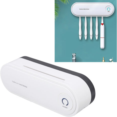 Séparateur de Brosse à Dents à Batterie avec UV pour 2 Brosses, Charge par USB, pour Famille. (1/5)