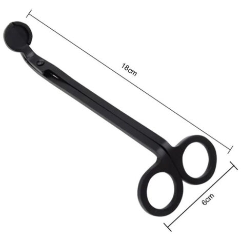 Coupe-Cire Coupeur Cire Lampe Huile Étain Noir Acier Inoxydable 18cm x 6cm Modèle Quenching Kit Premium (1/5)
