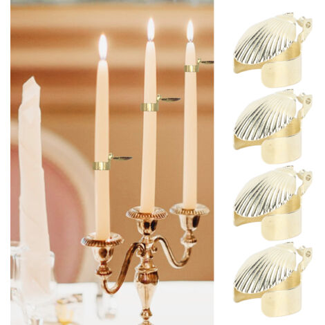 Éteignoir de bougie automatique en métal doré 4Pcs – Stopper éteignoir bougie à motifs, sécurité contre feu (1/5)