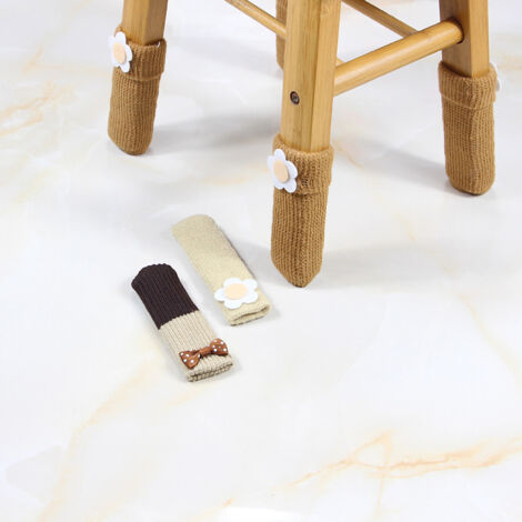 Chaussettes pour Pieds de Chaise Double Épaisse - Protège-Plancher Silencieux Résistant - Lot de 24 en Fibre Acrylique Élasticité Haute (Cercle 7-18cm) pour Tables et Chaises (1/5)