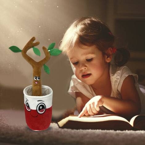 Peluche Douce avec Grands Yeux Cute - Doudou Cartoon Coussin de Lit - Cadeau Noël et Anniversaire en PP Cotton - 19cmx13.5cm et Branches 45cm (1/5)