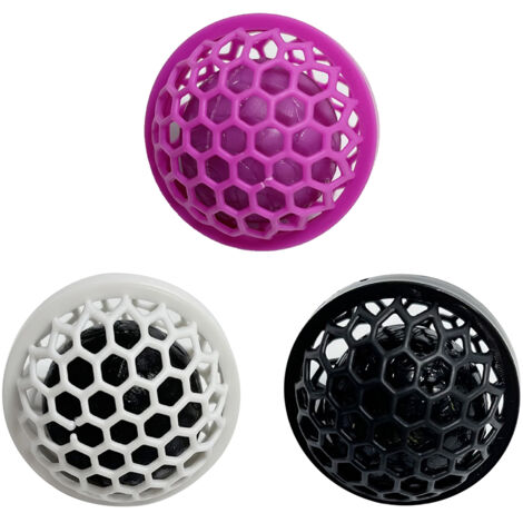 Boule de Nettoyage Reusable pour Sacs à Dos et Sacs à Main avec Disque Détachable, En Plastique PP+TPR, Poids 12g, Multicolore (Blanc, Noir, Rose) (1/5)