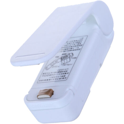 [Mini Snack Sealer] Matériau ABS Poids 80 g Portable Compact Machine de Thermo-soudure Manuelle pour Sacs Plastiques SnackWhite (1/2)