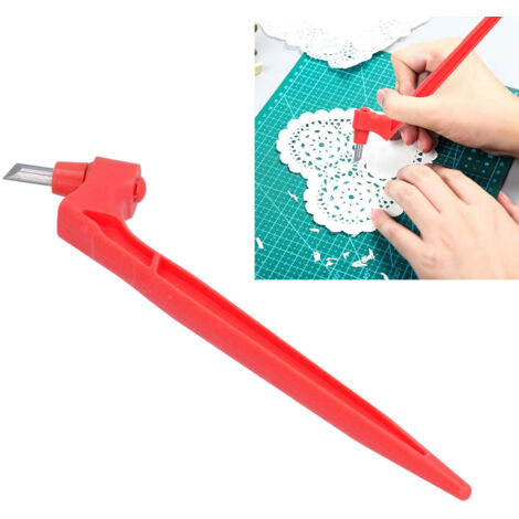 Couteau de découpe artistique rotatif 360°, lame flexible, pour création de décals vinyl et décoration, matériaux : acier inoxydable et plastique, taille : 18.5x3x1cm. (1/5)